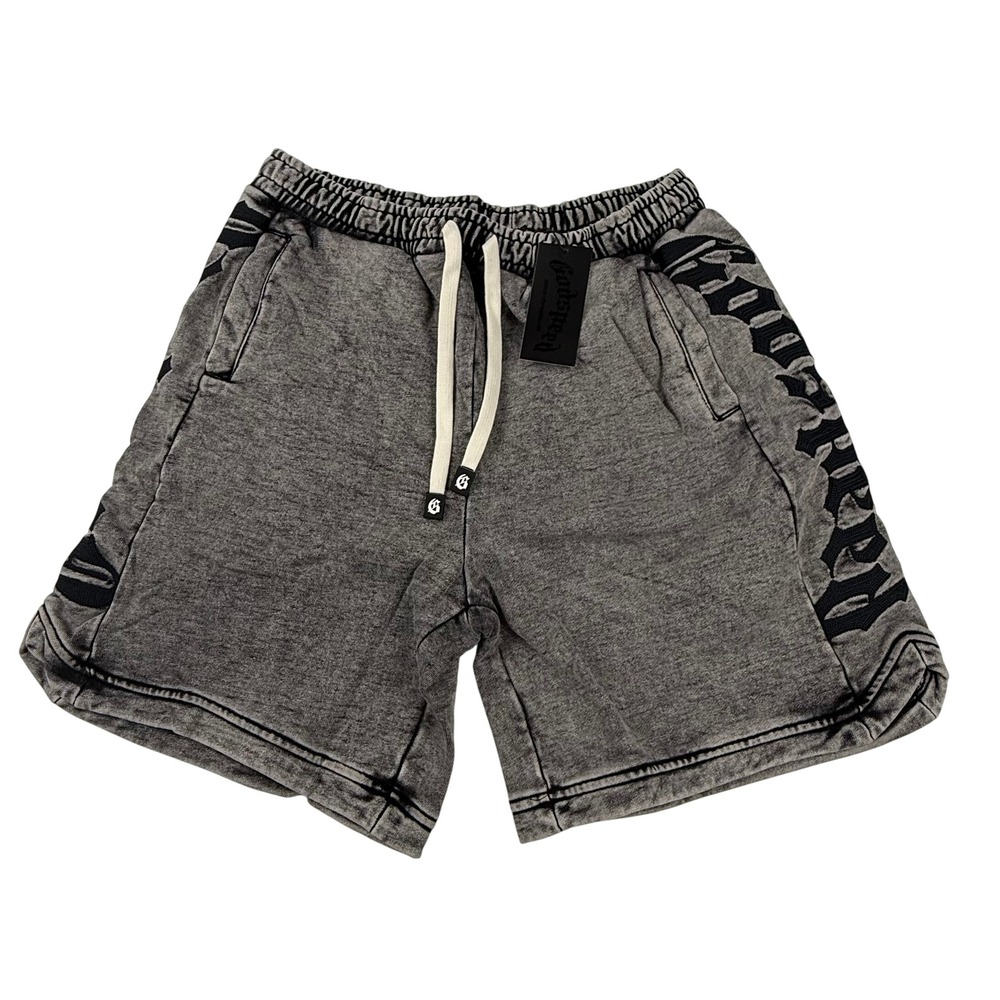 Godspeed Mainline Collection Acid Wash Gothic Logo Sweat Shorts Mens Large New